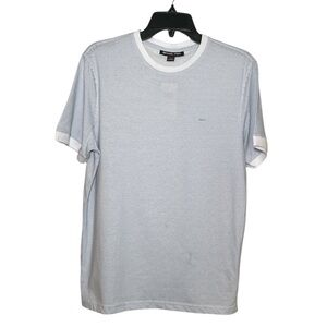 Michael Kors white with blue print T-shirt sz S